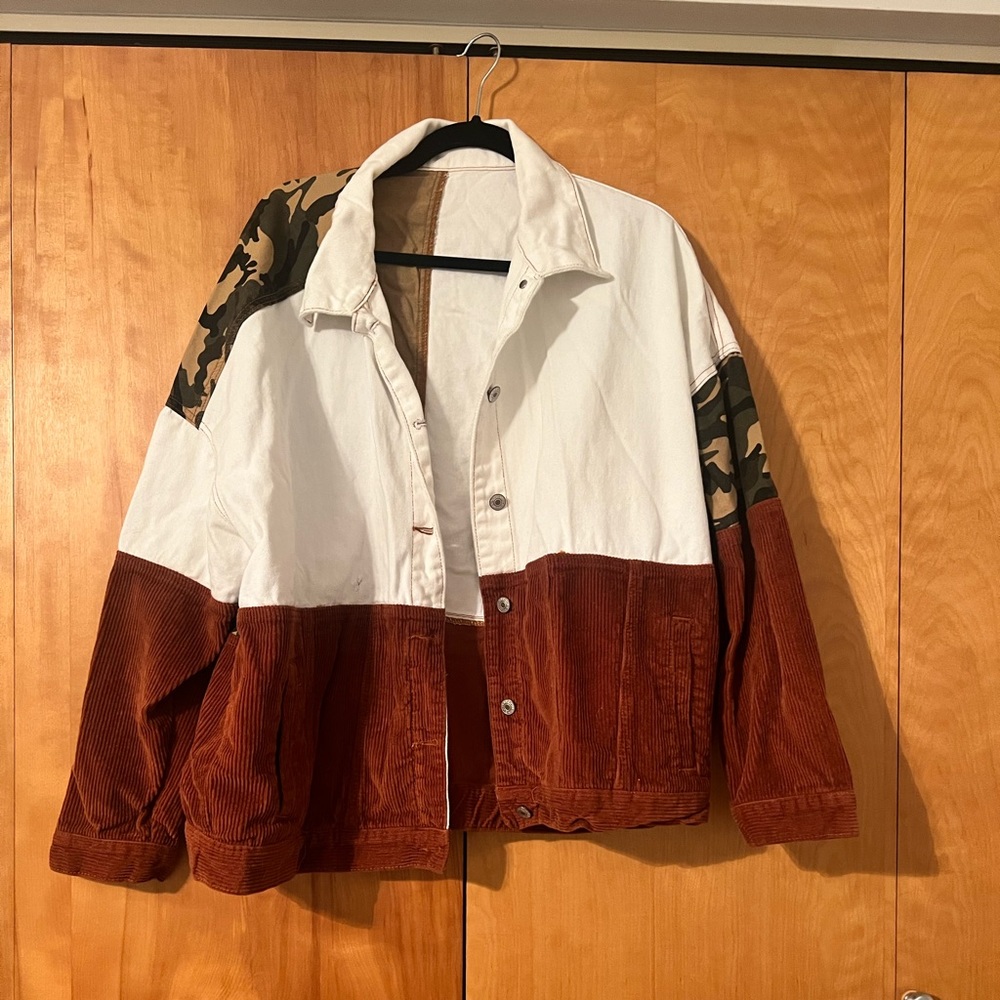 Color block shacket